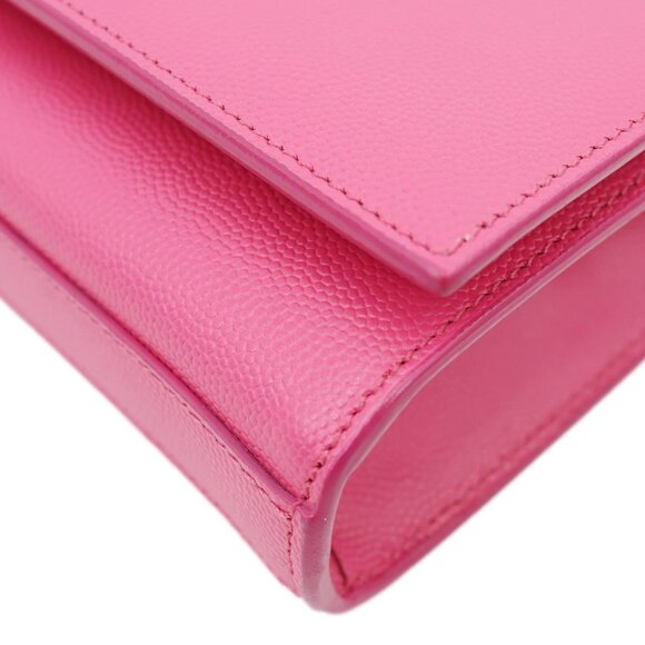 Yves Saint Laurent  Kate Small Pebbled Leather Chain Crossbody Bag Pink - Picture 7 of 14